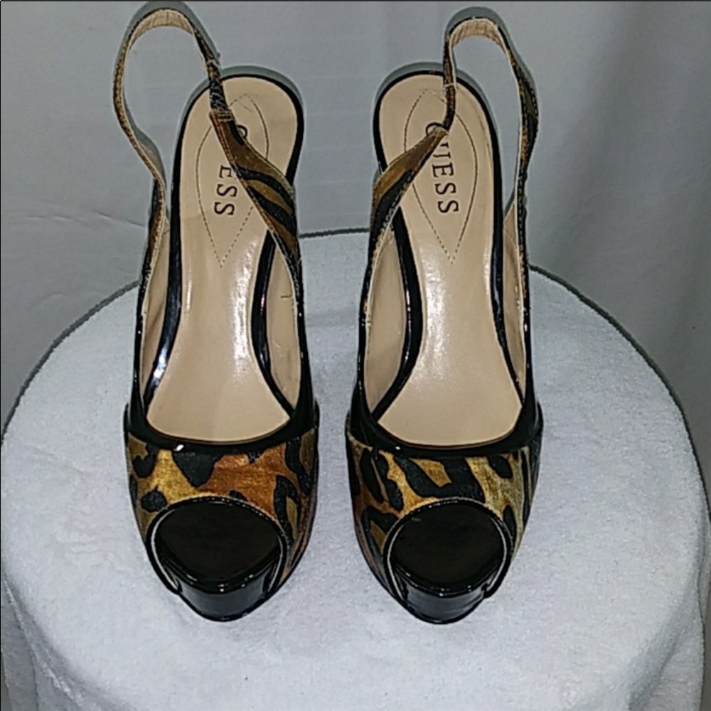 GUESS Leopard Print Heels